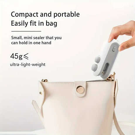 Rechargeable 2 in 1 Portable Mini Food Bag Heat Sealer And Cutter For Home and Outdoor Use