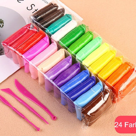 (Pack of 24) Multifunctional DIY Air Dried Super Lightweight Fomic Clays For Kids