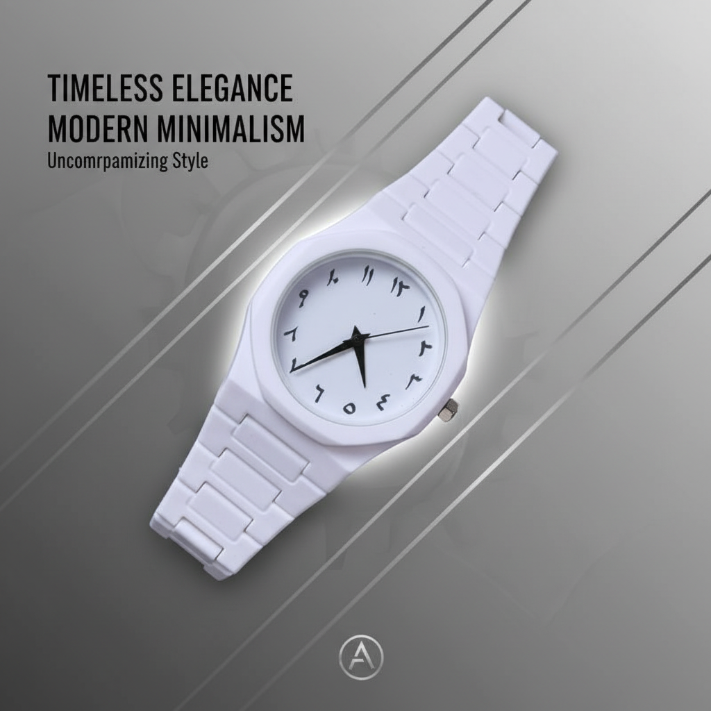 White Classic Arabic Aura Watch