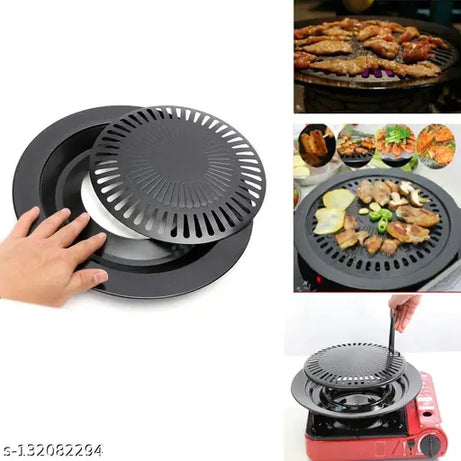 Non Stick Smokeless BBQ Stove Top Grill For Kitchen and Outdoor