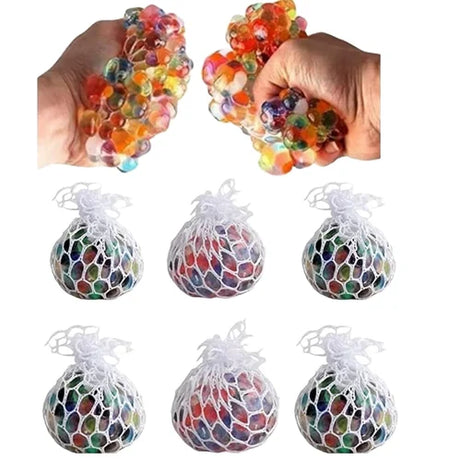 Anti Stress Squishy Mesh Rainbow Ball