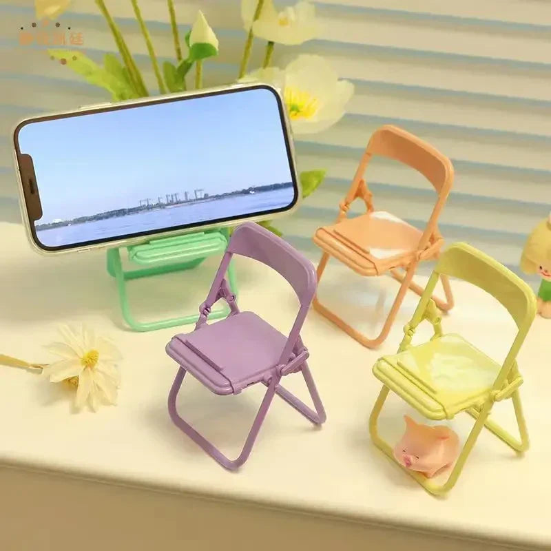Portable Mini Mobile Phone Stand Desktop Chair