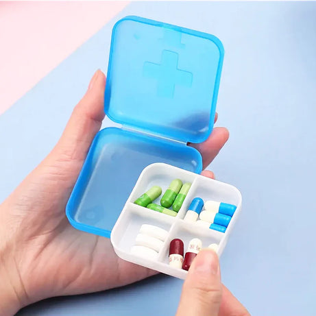 Portable Pill Case 4-Compartments