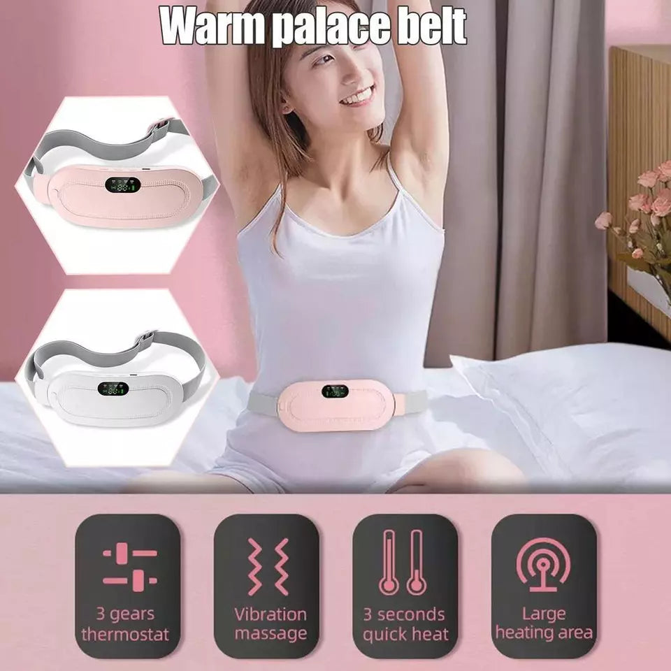 Portable Menstrual Heating Pad with 3 Heat Levels &amp; 3 Vibration Massage Modes