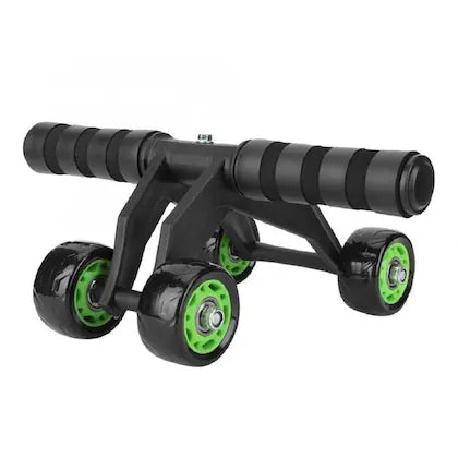Metal 4 Wheel Abdominal Exercise Roller For Man and Woman Tool With Box