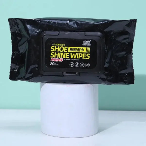 (Pack of 2) Disposable Shoe Cleaning Wet Wipes For Quick Shine