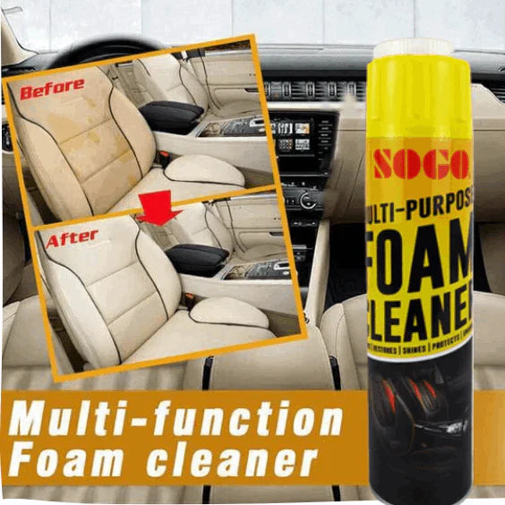 Multi Purpose Foam Cleaner For Cleaning Vinyl and Fabric Upholstery, Floor Mats, Carpets, Leather, and Car Seats