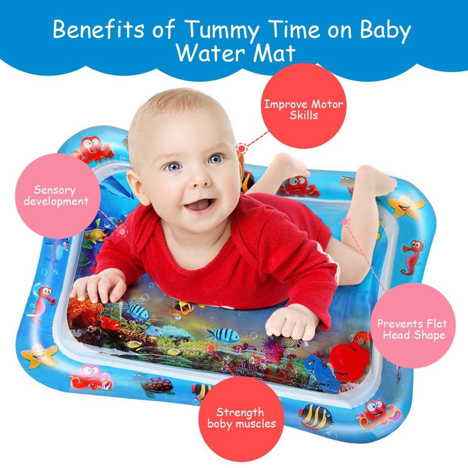 Inflatable Tummy Time Water Mat for Baby Water Play and Splashing fun
