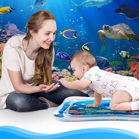 Inflatable Tummy Time Water Mat for Baby Water Play and Splashing fun