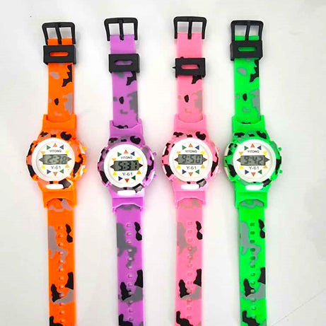 (Pack of 3) Fancy Yitong Y 302 Kids Plastic Digital Watch For Children
